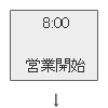 午前8時、営業を開始します